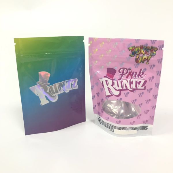 3.5 Grams Stand Up Herbal Incense Packaging Mylar k Weed Smell Proof Runtz Hemp Bags