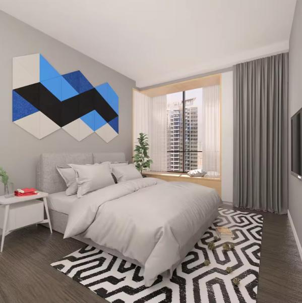 Interior Wall and Ceiling Panel Polyester Sound Absorption Acoustic Board
