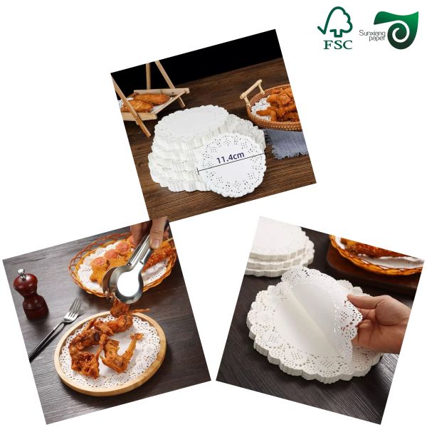 Produit alimentaire de qualité alimentaire papier d'emballage en contact direct résistant à l'huile écologique revêtu FSC