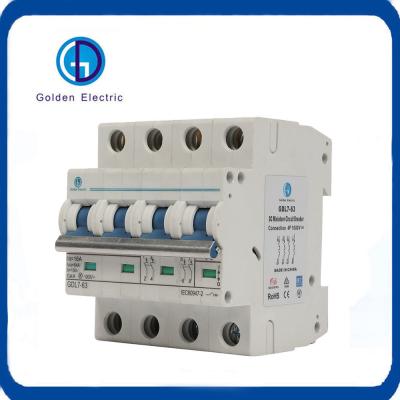 Mini Circuito Interruptor 10A 25A 63A DC 1000V MCB GDL7 1P/2P/3P/4P para Sistema de Energia Solar