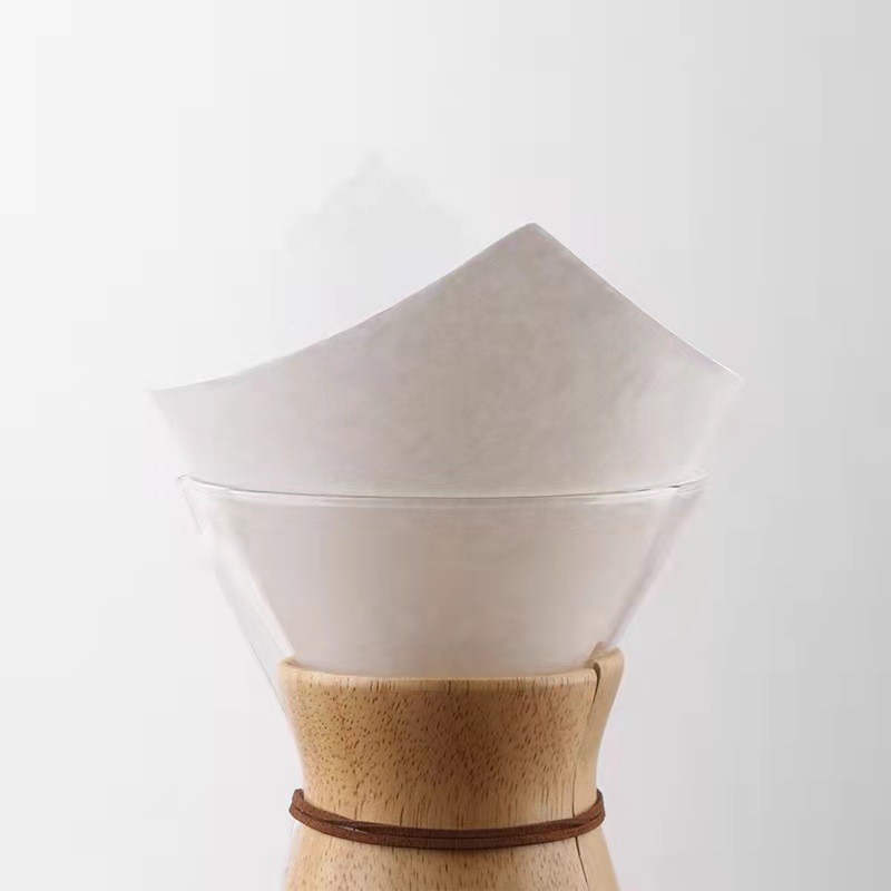 Одноразовая фильтровальная бумага для кофе Chemex капельного полива на 2-6 чашек классическая отбеленная с заливкой