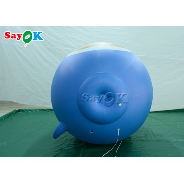 Commercial Merry Xmas Inflatable Holiday Decorations Blue Blow Up Bird Cartoon Balloon