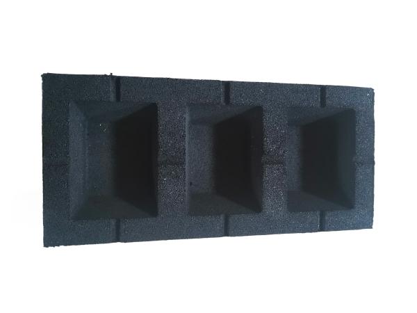 250mm Fix It Foot Black Air Conditioner Mounting Pad Anti Slip