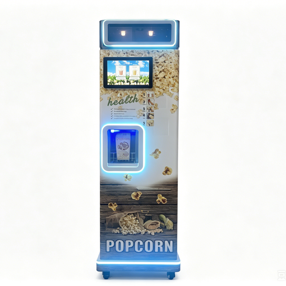 Coin Operated Popcorn Machine 200cups Fast Serving