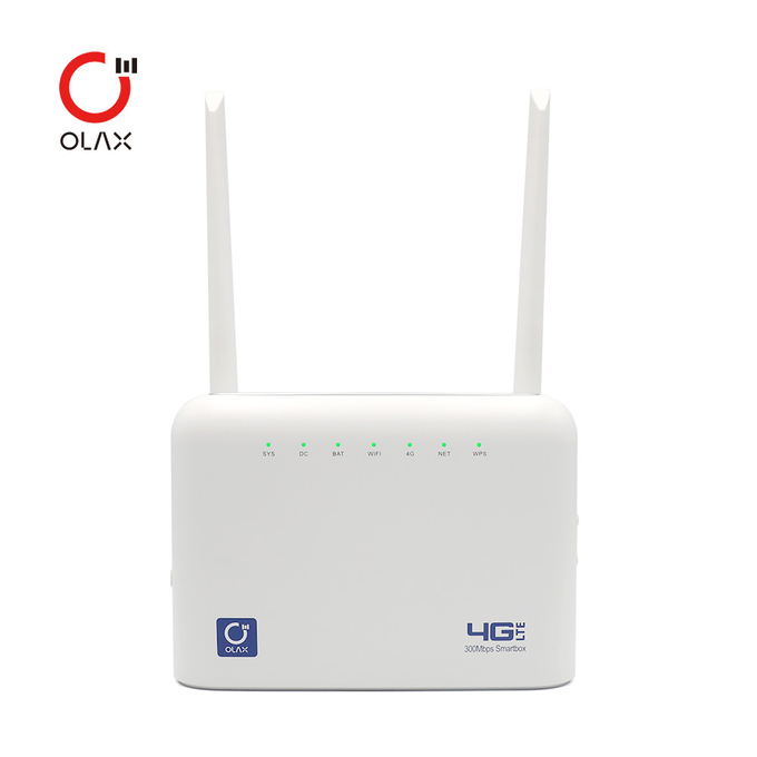 Маршрутизатор порта 4g LAN маршрутизатора 4 CPE 300Mbps Wifi OLAX AX7 PRO со слотом Sim и внешней антенной