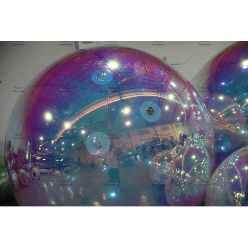 Hanging Sphere Reflective Advertising Inflatables Inflatable Mirror Iridescent Ball for Wedding Event Decoration