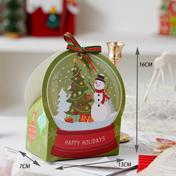 Happy Holidays Gift Box Set Christmas Santa Snowman Packaging Bakery Cookie Presentation Boxes