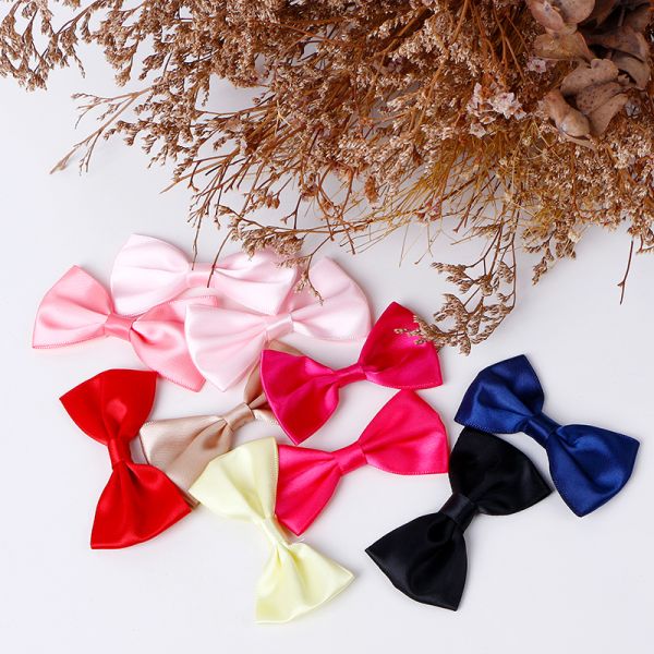 Ribbons and Bows for Hair Bow Gift Packaging Custom Flat Satin Ribbon Bow Tie Custom