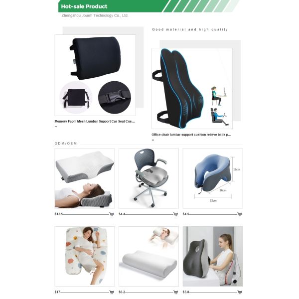 Relieves Back Cushion Lumbar Pain Without Odor for Office Car Waist Backrest Pillow