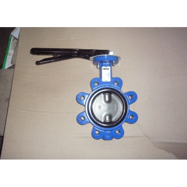 Easy Installation BS4504 PN10 / PN16 Flange Standard Cast Iron Lug Butterfly