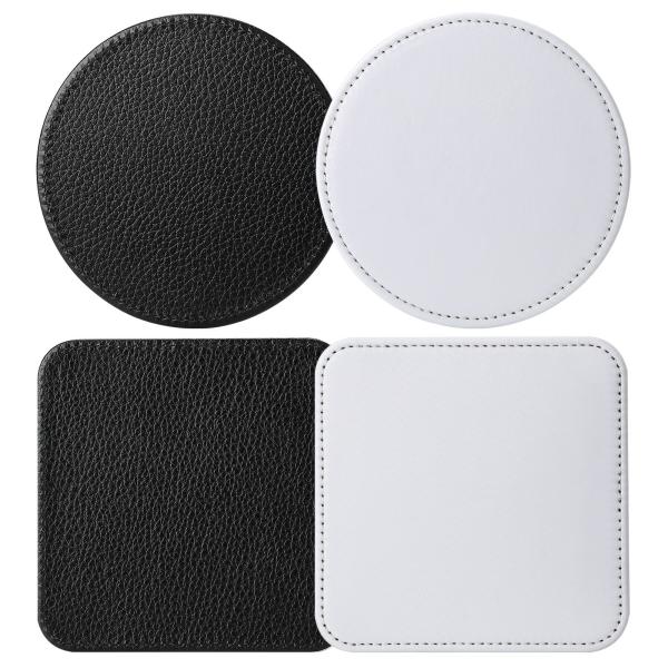 Printable Sublimation Blank Leather Coaster For Sublimation Heat Transfer Printing