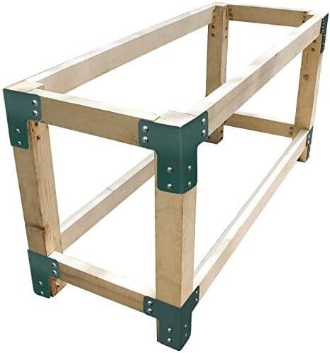 Support à un côté pour table de magasin lourde Support de coin en acier robuste en noir