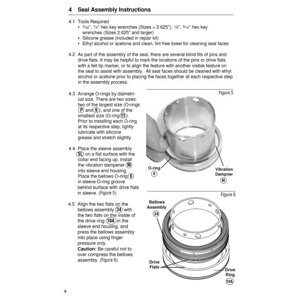 ISC1BX Flowserve Mechanical Seal Single Rotating Metal Bellow Seal Pump