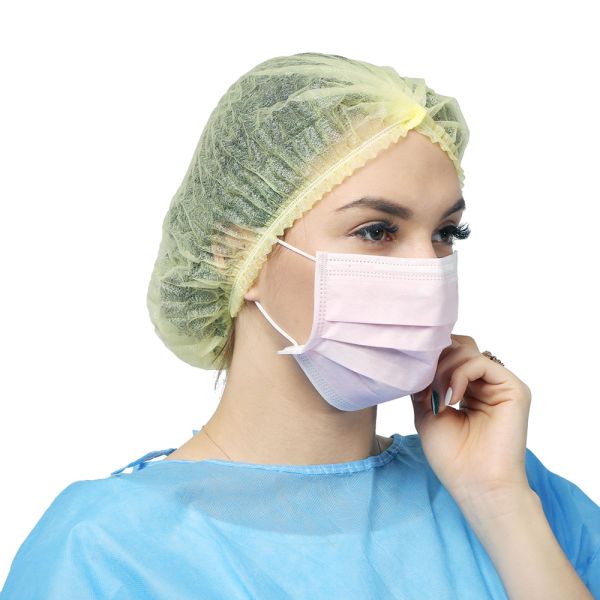 Hospital Disposable Surgical Caps Non Woven Mob Clip Medical Bouffant Caps