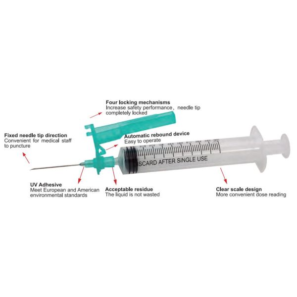 OEM Plastic Disposable Luer Lock Syringe With Needle