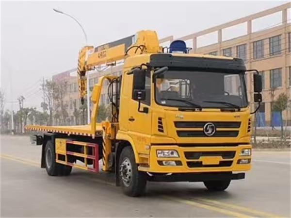 China Made Self Loader Flat Bed Tow Truck 10 Tons Tow Truck Wrecker With Crane