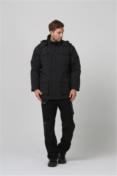Cotton Padding Hooded Cold Weather Workwear Jacket , Warm Winter Work Coats