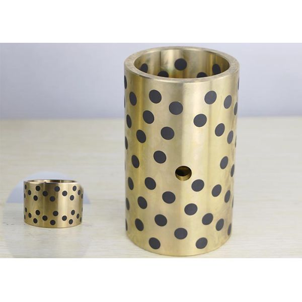 Cylindrical Solid Mosaic JDB Copper Bearing , Self Lube Bearings High Tensile