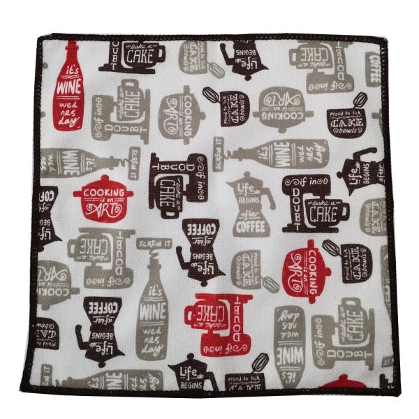 All Polyester Kitchen Microfiber Dish Towel Cleaning Cloth