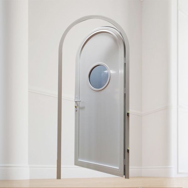 Customized Powder Coating Aluminium Hinged Casement Doors Cambered roof