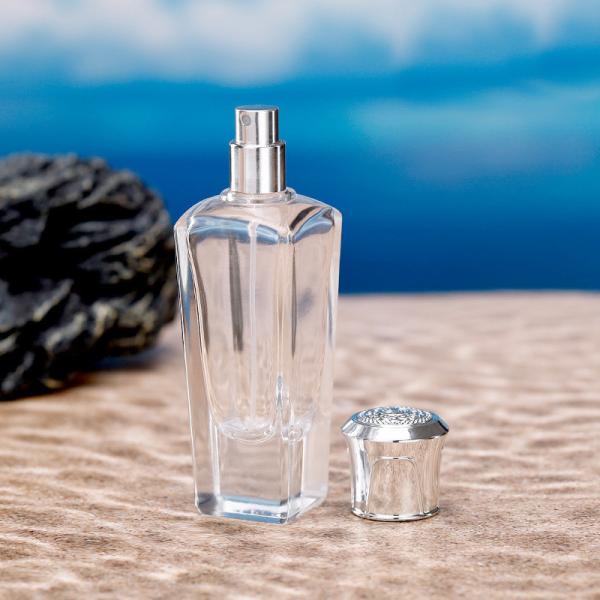 50ml 15 Bayonet Perfume Bottle, Thick Bottom, Diamond Shaped, Small Square Bottom, Carved Outer Cover, Cosmetics Sub Bot