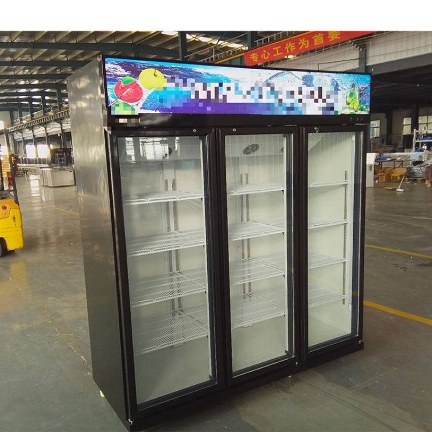 1100L Rapid Cycling Compressor Pack Three-Doors Refrigerated Beverage Display
