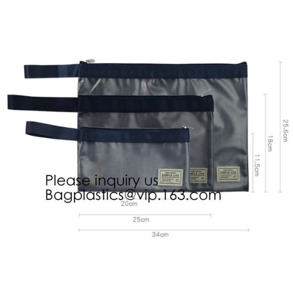 Mesh Makeup Bag See Through Zipper Pouch Travel Cosmetic and Toiletries Organizer Bags for Women Large & Medium, bagease