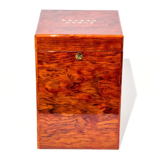 Custom Red Lacquer Wine Box Sustainable Materials For 2 Bottles
