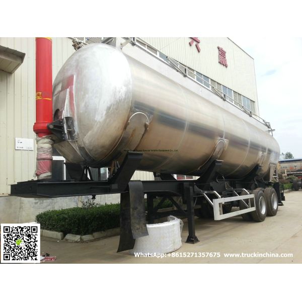 Aluminum Alloy  Wheat Flour Bulk Tanker with Tipping Hydraulic Cylinder (6000USG-10000USG ）whApp:+8615271357675