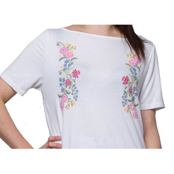 Fancy Ladies Summer Pyjamas , Women'S Sleepwear Short Sleeve Top And Long Pant