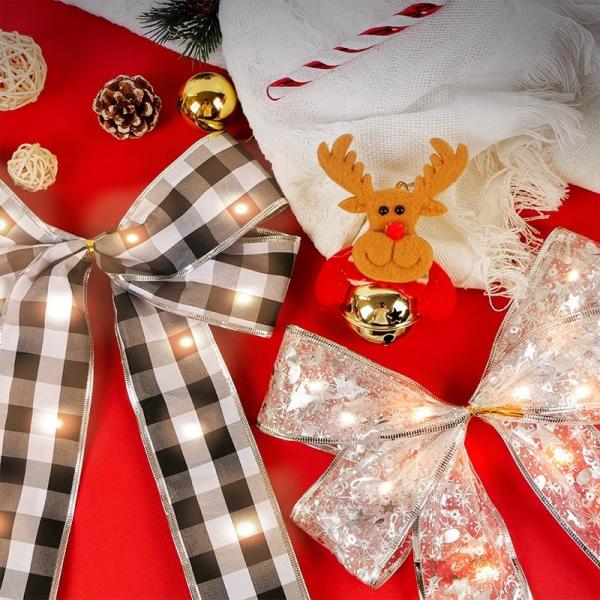 Decoração de Natal personalizada de 2024 Arcos de fita grande com arco impresso
