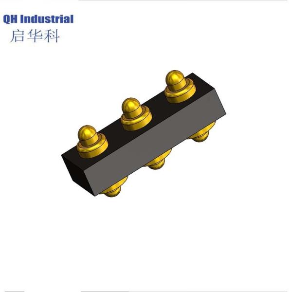 OEM/ODM service 3 pin brass spring loaded power electrical contact double ends pogo pin magnetic connector