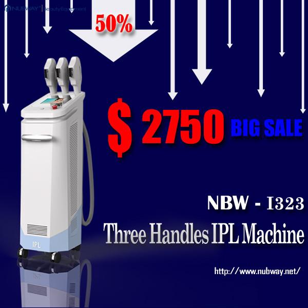 Beauty use! 50% discounts off! 3 handles multifunctional IPL pigment removal machine