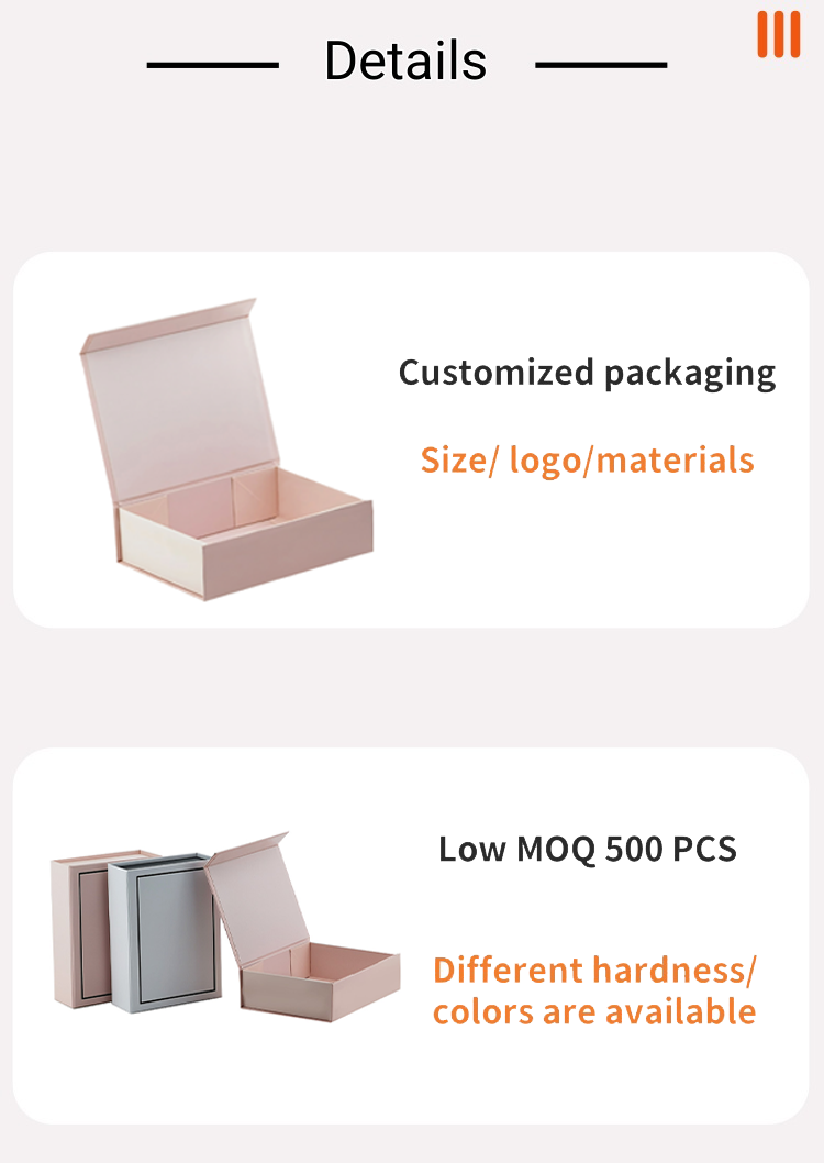 Luxury OEM Custom Logo Картонные складные коробки для подарков Магнитное закрытие для упаковки