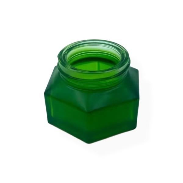 Cosmetic Jars Packaging 50g Emerald Cream Jar with wood finish Plastic Cap Cream jar