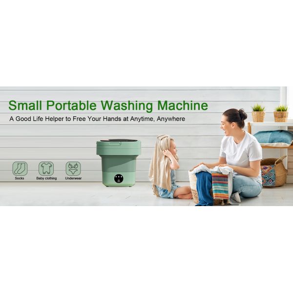 Plastic Tub Fully-automatic Portable Mini Folding Washing Machine for Underwear Socks