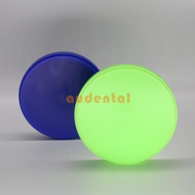Bloco de disco de cera dentária de fundição de precisão verde-azul para laboratório dentário