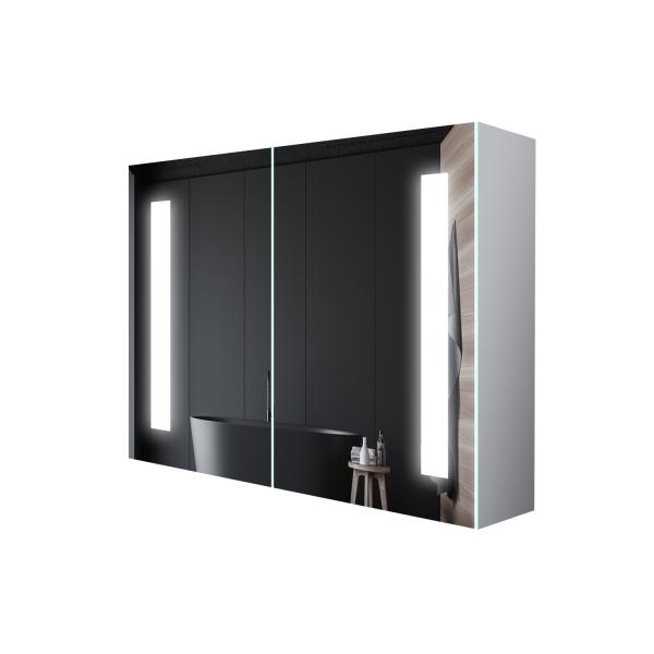 EUA Bairro de Iluminação de Parede Figura Smart LED Armário de Espelhos Redondo com Armários Espelhados