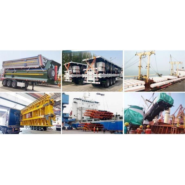 4 Ejes (puede ser personalizado 2/3/5/6 Ejes) 12R20 neumático nuevo camión de basura semirremolque fábrica venta directa