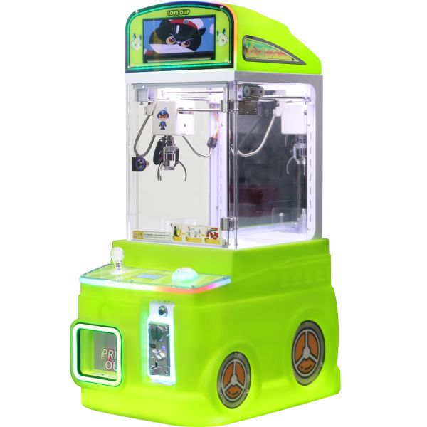 Factory Directly Sale Green Super Tank LED Lightful Mini Claw Arcade Game Machine