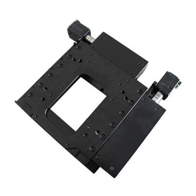 Linha central dobro plataforma de varredura elétrica XY motorizada da movimentação pequena linear do parafuso movimentador da fase