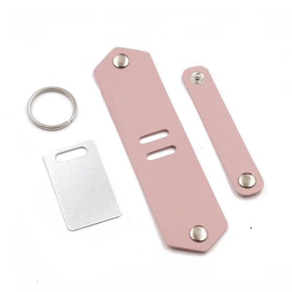 Custom Leather Key Chain Sublimation Metal Keychain With Printable Aluminum Sheet