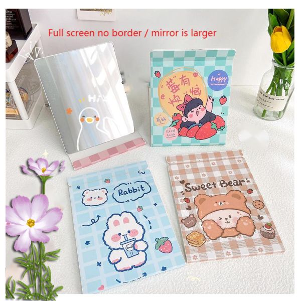 Extra LOGO Yes Heart Shaped Travel Cosmetic Small With Logo Mirror For Easy Touch-Ups
