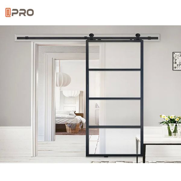 Interior Sliding Barn Doors Brush Seal Boat Mesh Security Aluminum Glass Sliding Door