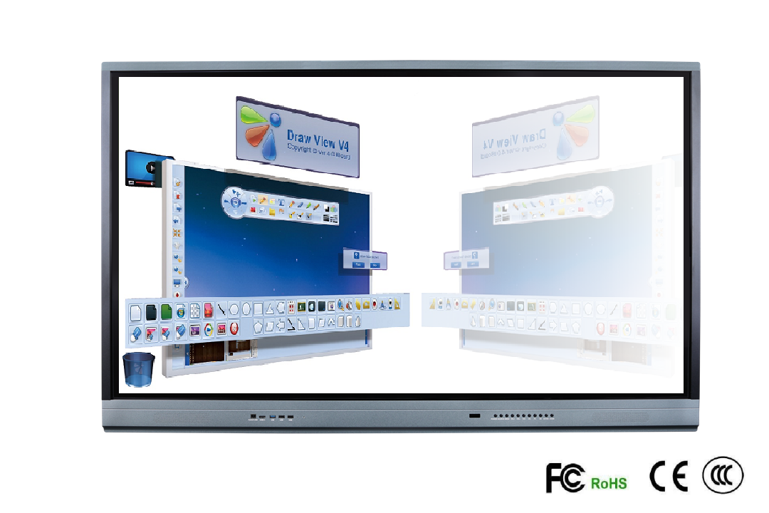 16 9 доск LCD умных, индикаторная панель 75 дюймов взаимодействующая