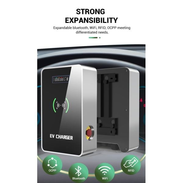 8 Safety Protections Car EV Charger 32A 22KW Charging Station
