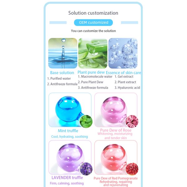 Colorful Ice Globe Small Balls for Facial Roller Cold Skin Massagers Facial Massage Tool Tighten Skin Reduce Puffiness