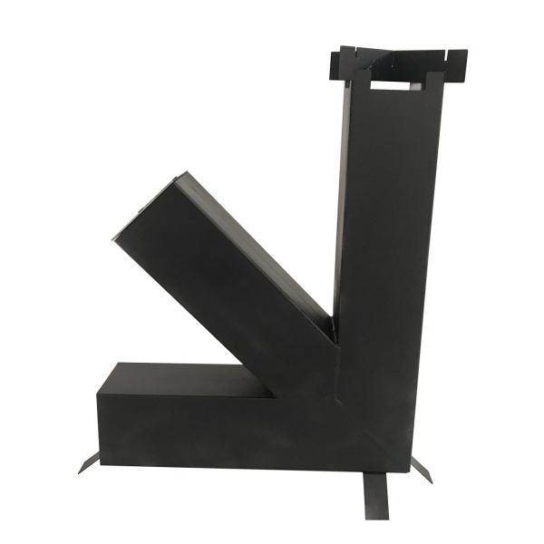 Loaded With Split Wood 7.35kg Stainless Steel Power Coated Rocket Stove