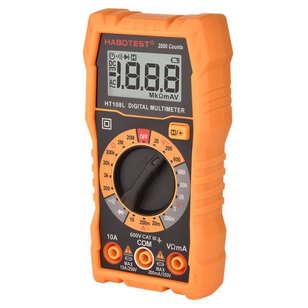 2000 Counts Handheld Digital Multimeter , 600V Portable Digital Multimeter
