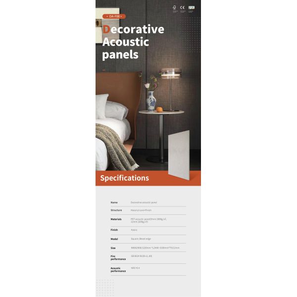 Balanced Acoustic Control Decorative Acoustic Panels Fabric Finish